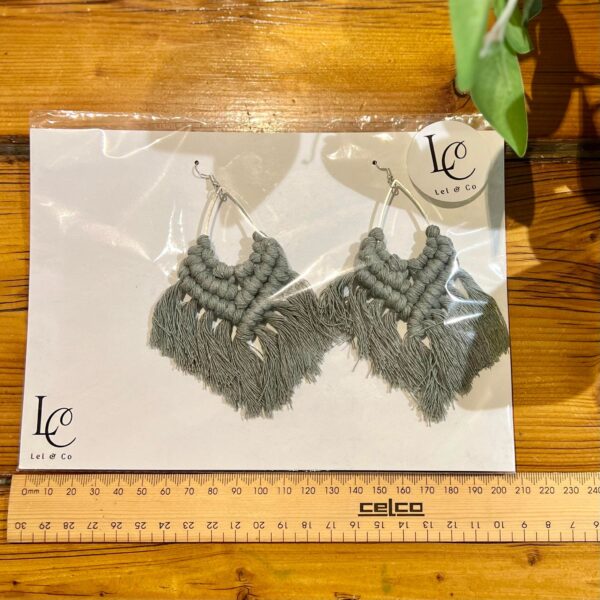 Handmade Macramé Earrings - Image 2