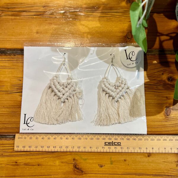 Handmade Macramé Earrings - Image 4